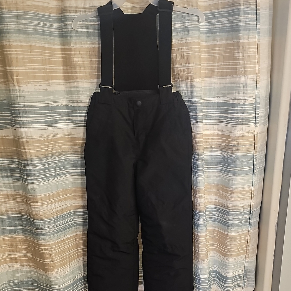 The Children’s Place PLACE Boy/Girl Snow Pants Removable Suspenders In All Black